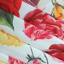 Baroque Rose Print On Micro Waffle