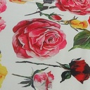 Baroque Rose Print On Micro Waffle