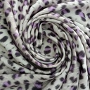Purple Black Leopard Print On Micro Waffle