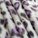 Purple Black Leopard Print On Micro Waffle