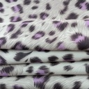Purple Black Leopard Print On Micro Waffle