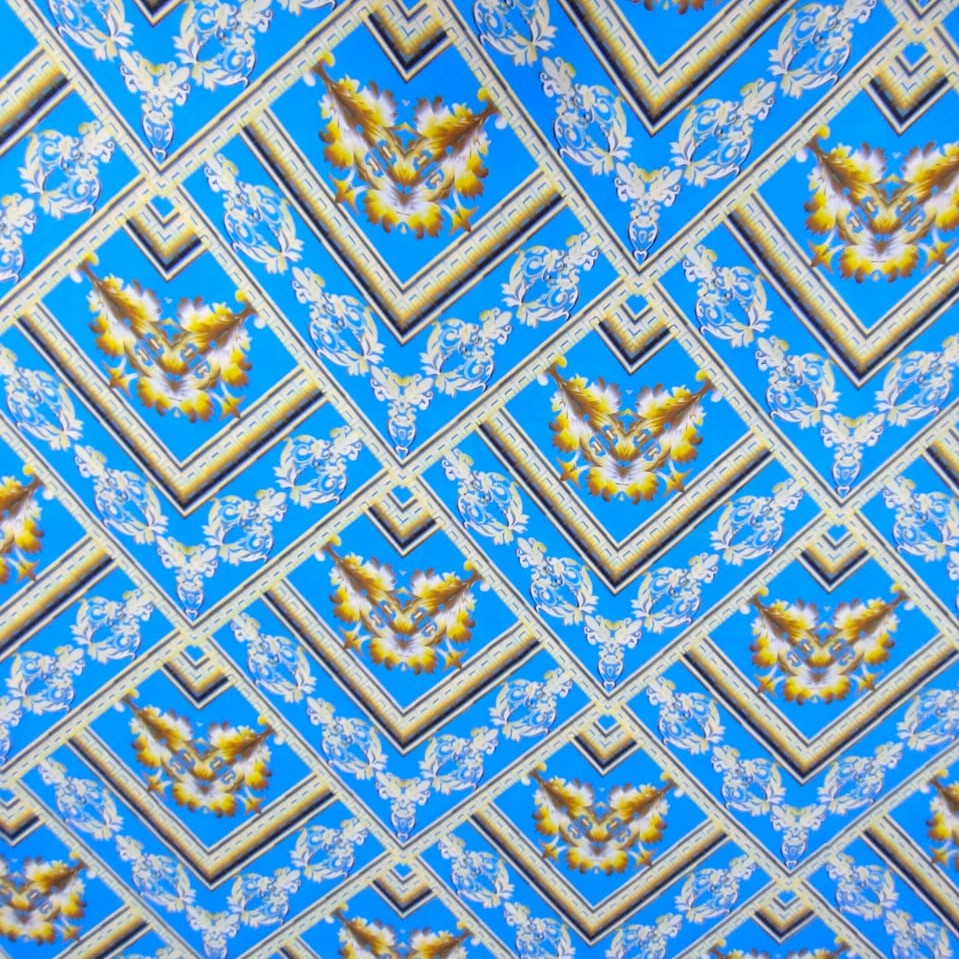 Heritage Art Print On Silky Satin Fabric