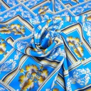 Heritage Art Print On Silky Satin Fabric