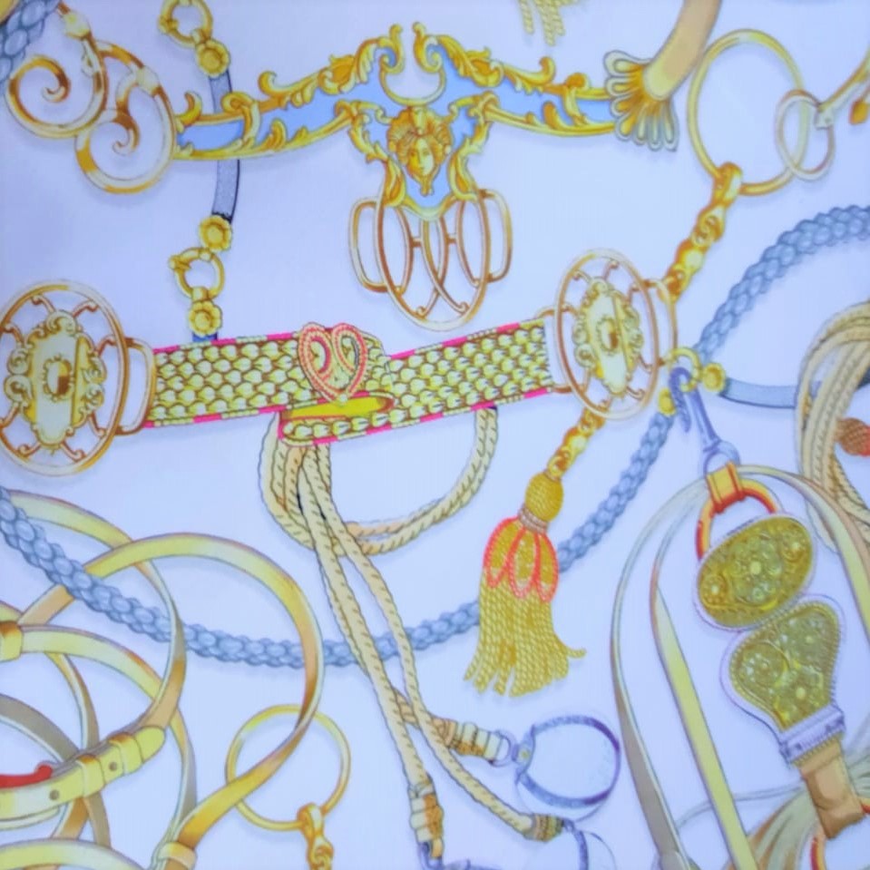 Print On Silky Satin Fabric#07