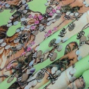 Beachy Beads Print On Satin Fabric