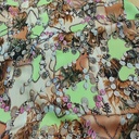 Beachy Beads Print On Satin Fabric