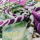 Blends Of Patterns Print On Satin Fabric