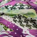Blends Of Patterns Print On Satin Fabric