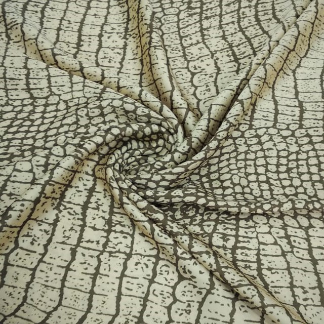 Babycorn Python (Yellow) Print On Silky Satin Fabric