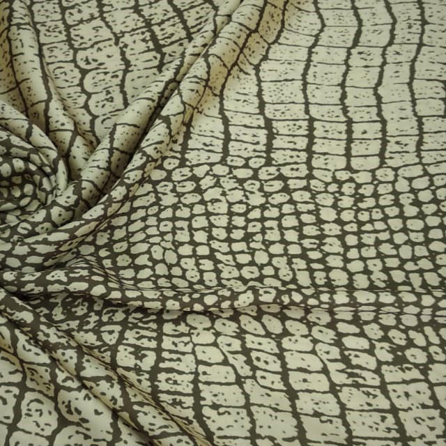 Babycorn Python (Yellow) Print On Silky Satin Fabric