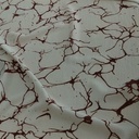 Maroon And White Marble Print On Snake Crepe Fabric
