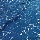 Blue And White Marble Print On Snake Crepe Fabric