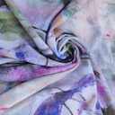 The WaterBrush Effect (Purple) Print On Snake Crepe Fabric
