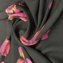 Bloom And Grace Print On Snake Crepe Fabric