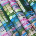 Garden Bricks Print On Dutchess Satin
