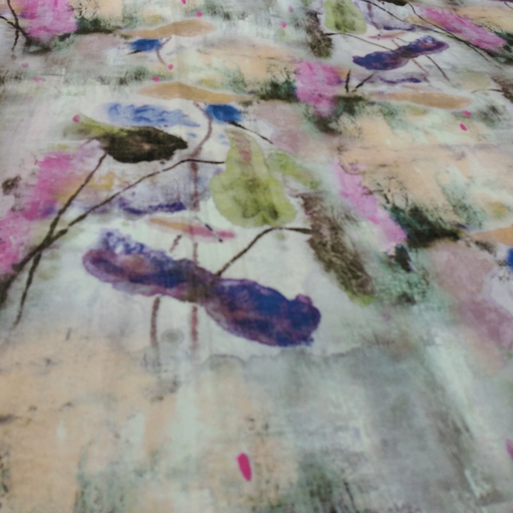 Banana Crepe Printed Fabric (#6)