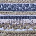 Striped Pattern Print On Royal Georgette Fabric