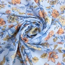 Floral Tribute Print On Royal Georgette Fabric