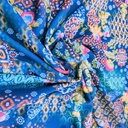 Ethnic Galore Print On Royal Georgette Fabric