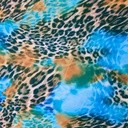 Oceanic Leopard Print On Royal Georgette Fabric