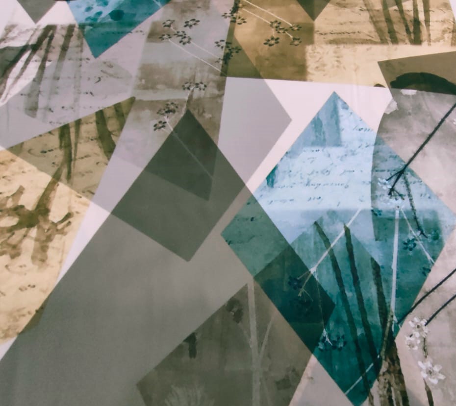 Lost In Paradise Print On Royal Georgette Fabric