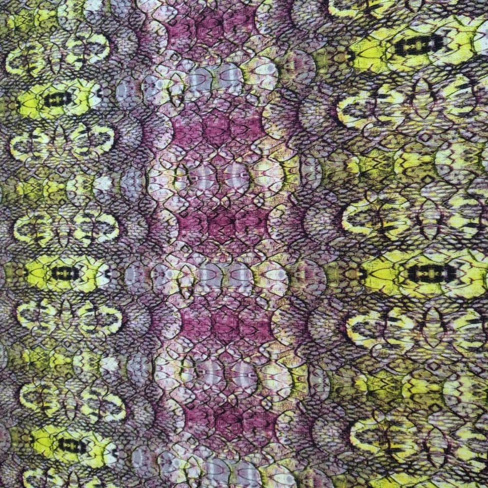 Purple Python Print On Micro Waffle