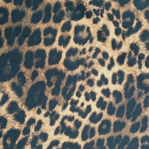 Indigenous Leopard Print On Micro Waffle