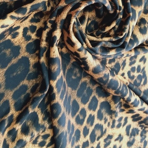 Indigenous Leopard Print On Micro Waffle