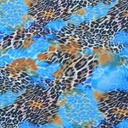 Oceanic Leopard Print On Micro Waffle