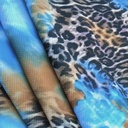 Oceanic Leopard Print On Micro Waffle