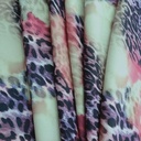 Magenta Purple Leopard Print On Micro Waffle
