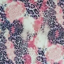 Magenta Purple Leopard Print On Micro Waffle