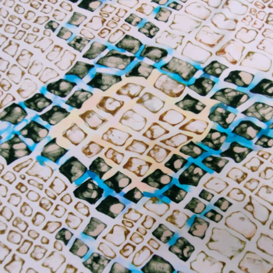 Print On Silky Satin Fabric#13