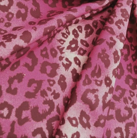 Pink Cheetah Print On Micro Waffle