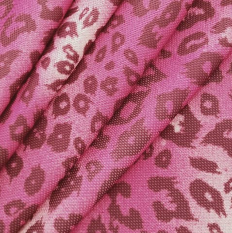 Pink Cheetah Print On Micro Waffle