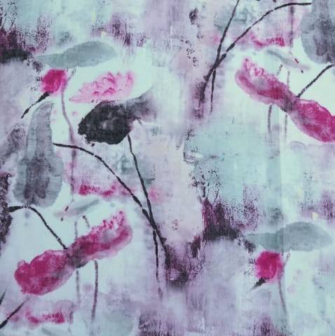 Print On Barbie/Banana Crepe#15