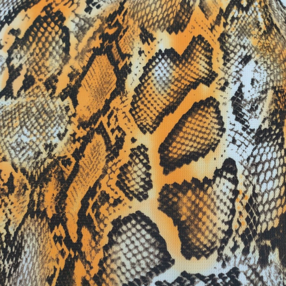 Snake Print On Micro Waffle