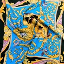 Striped Pattern Print On Satin Fabric