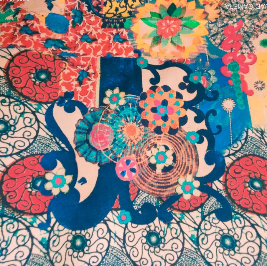 Print On Crepe Georgette Lycra #05