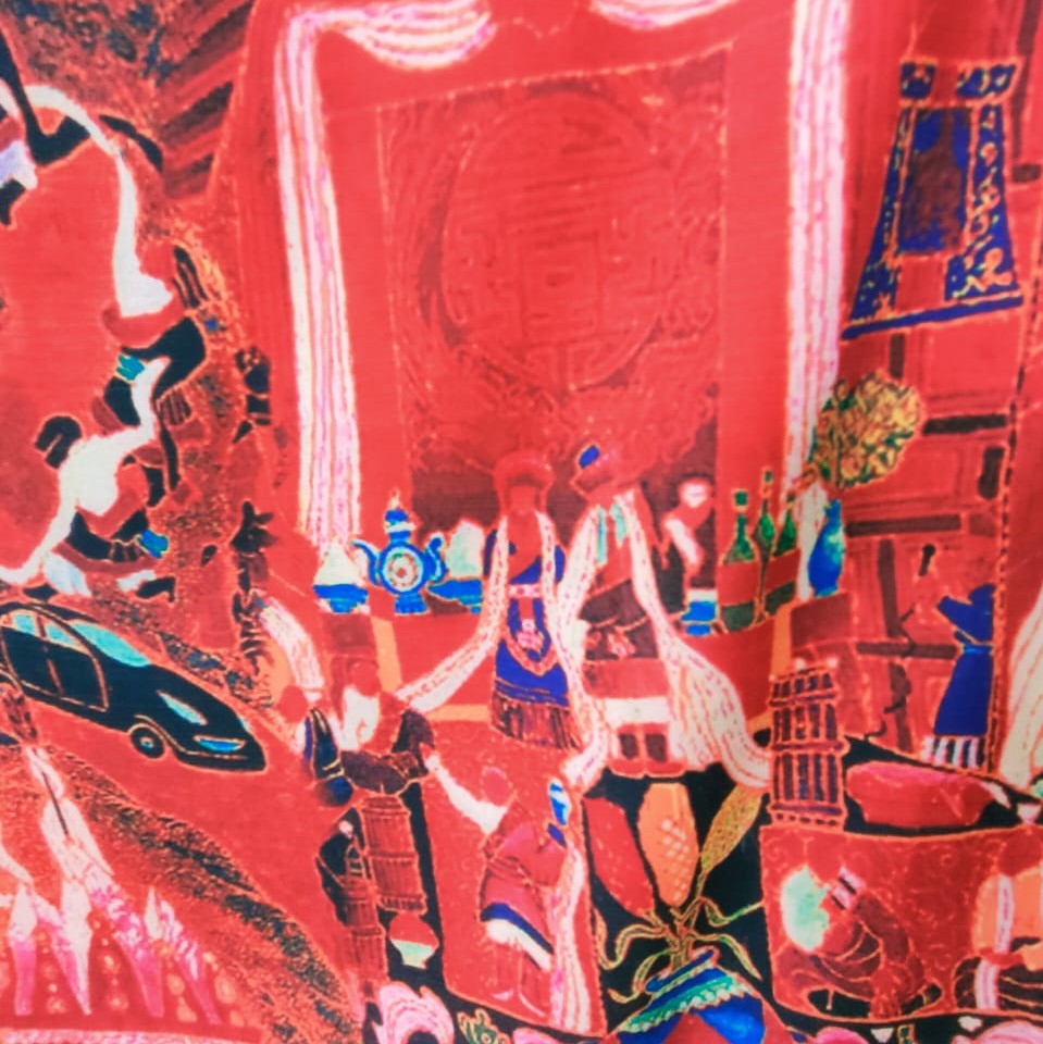 Print On Crepe Georgette Lycra #06