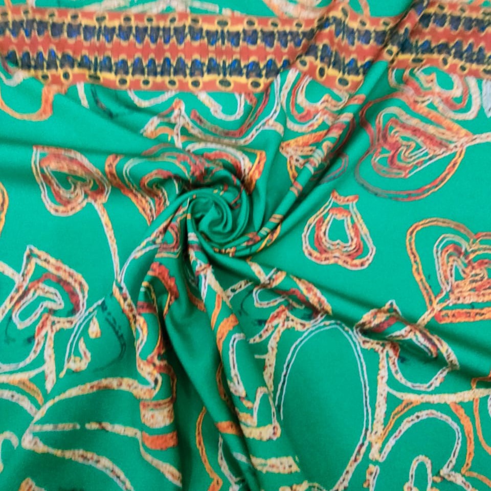 Print On Crepe Georgette Lycra #08