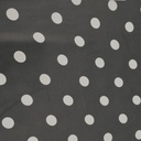 Polka Dots(Black) Print On Twill Satin Fabric