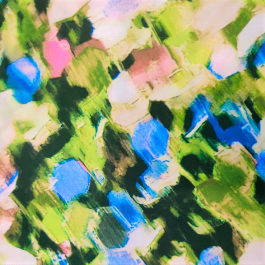 Print On Silky Satin Fabric#29