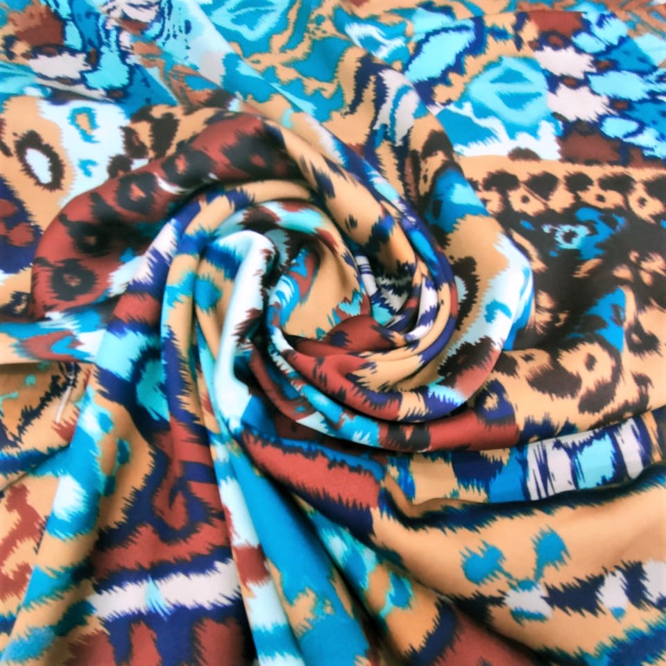 Print On Silky Satin Fabric#33