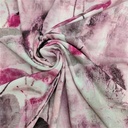 The WaterBrush Effect (Pink) Print On Snake Crepe Fabric