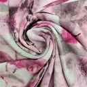 The WaterBrush Effect (Pink) Print On Snake Crepe Fabric