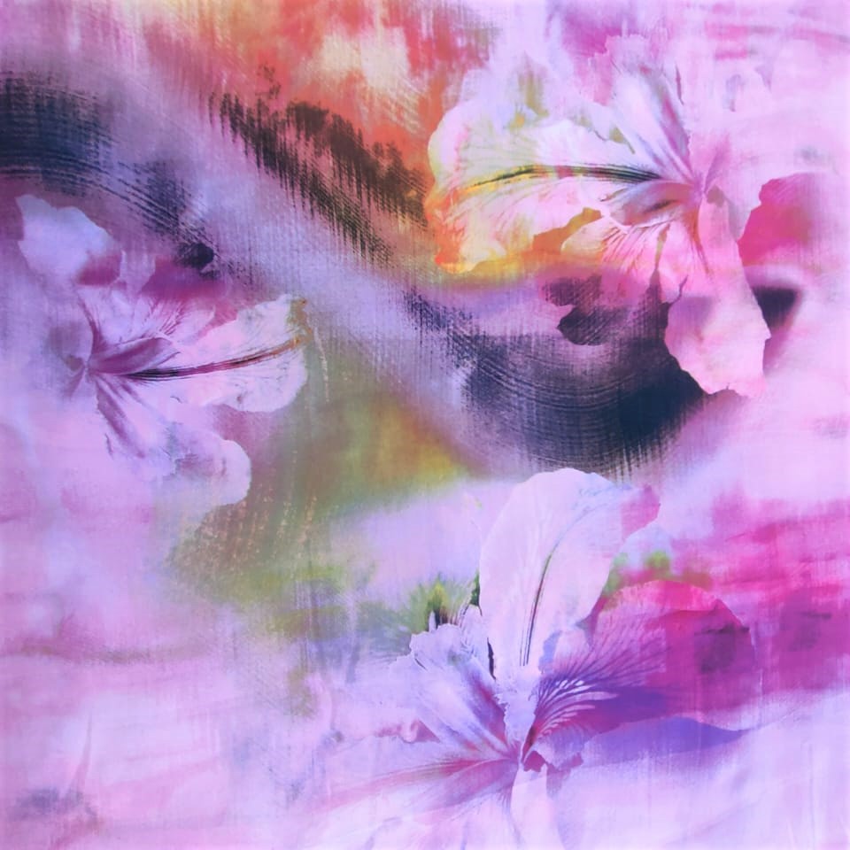 Print On Silky Satin Fabric#45