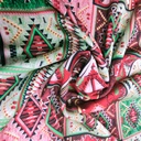 Print On Silky Satin Fabric#46