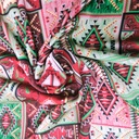 Print On Silky Satin Fabric#46