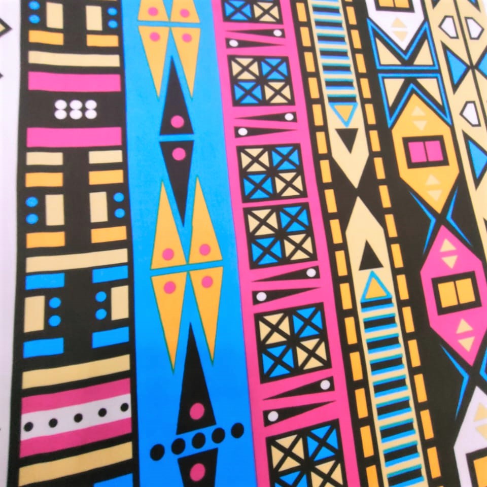 Print On Silky Satin Fabric#51